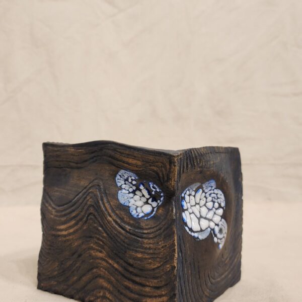 Blue & White Doted Small Cube - Image 2