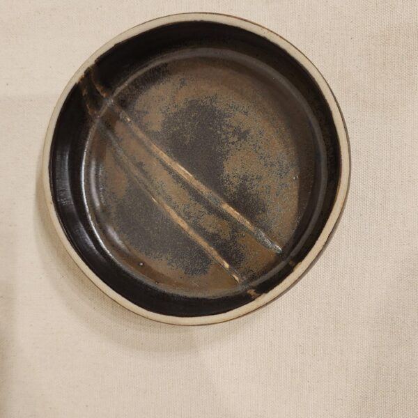 Small Brown & White Plates Set - 10