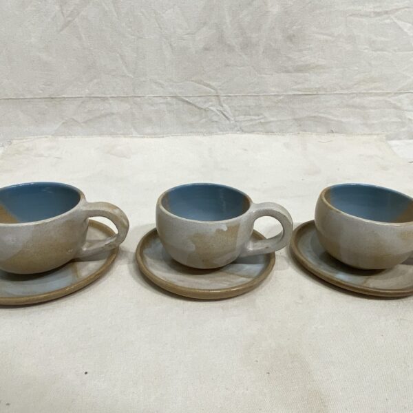 Brown small platter and Tea cup (Set-8) - Image 2