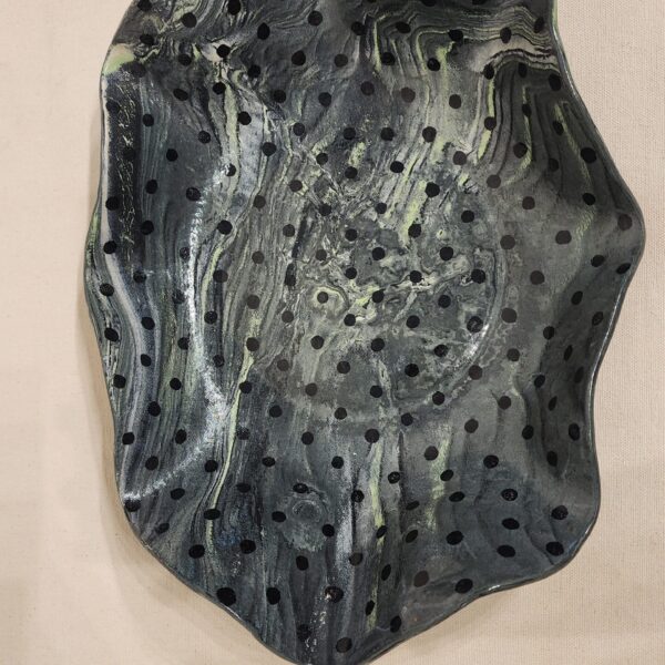 Doted Blue Medium Platter