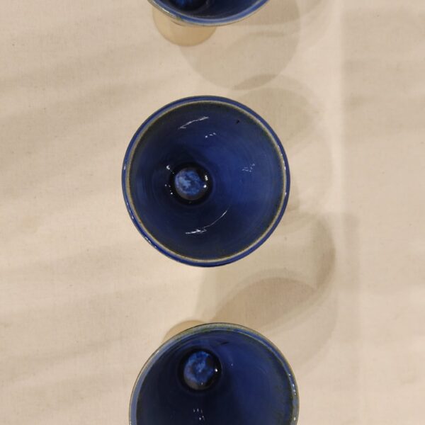 Blue & White Wine Glass