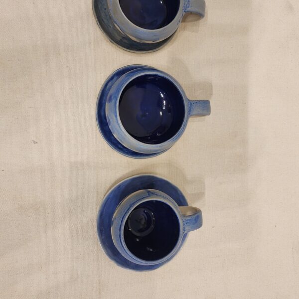 Blue Cerimic tea Cups (set-3) - Image 2