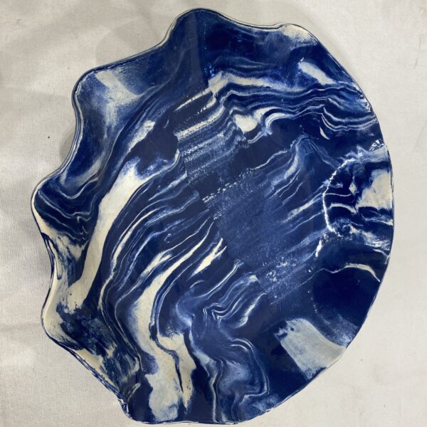 Blue large platter