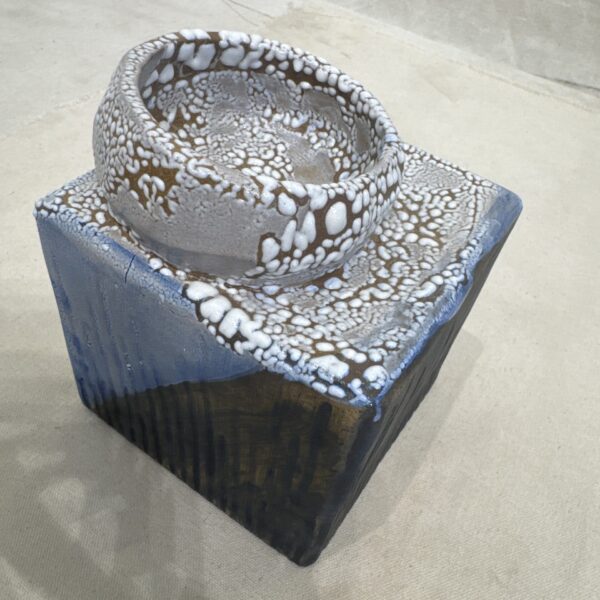 Blue dotted cube