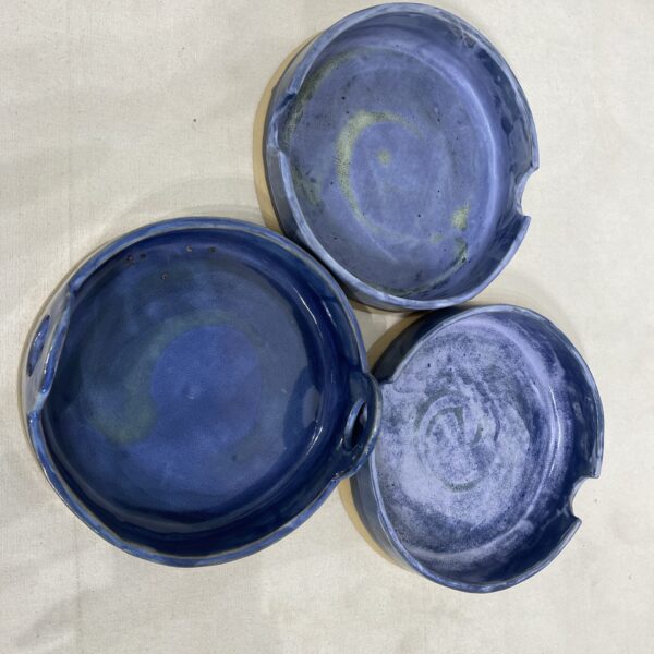 Blue Cerimic platter (set-3)